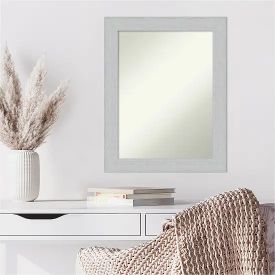 Amanti Art Non-Beveled Wood Wall Mirror, Shiplap Navy Frame Shiplap White Frame {6}
