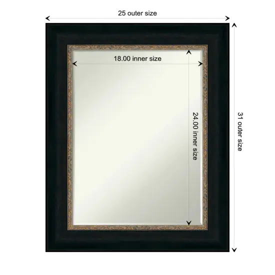 Petite Bevel Wall Mirror, Paragon Bronze Frame {1}