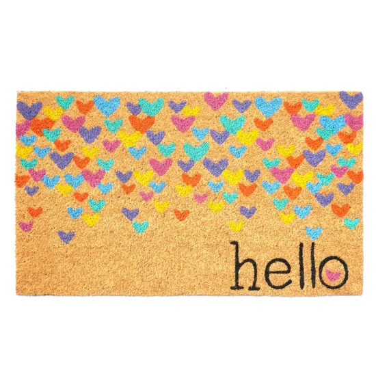107261729 Colorful Hearts Doormat {1}