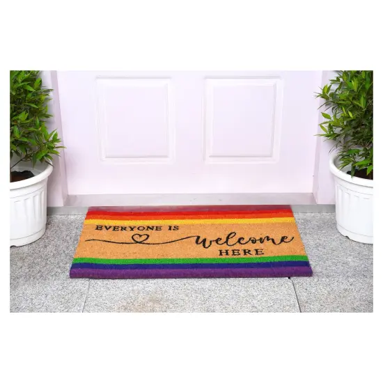 Everyone is Welcome Here Doormat {4}