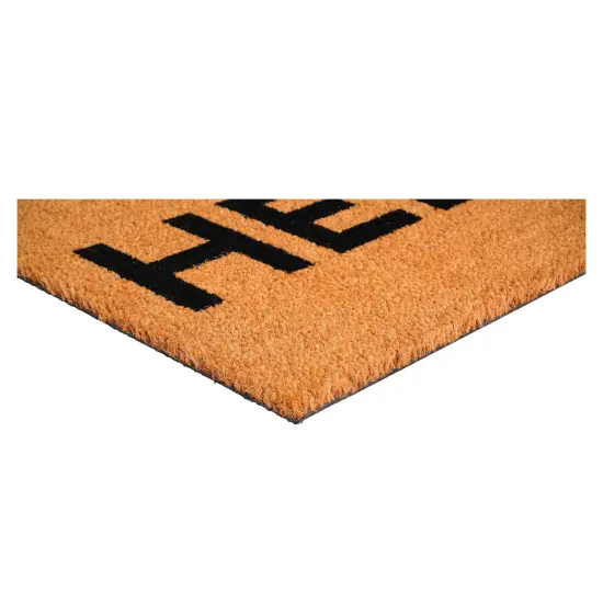 Contemporary Black Hello Doormat {2}