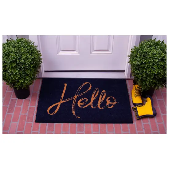 104752436 Canty Hello Black Doormat {3}