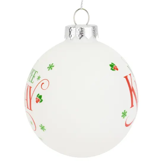 Yippee Ki Yay Funny Saying Glass Christmas Ornaments {4}