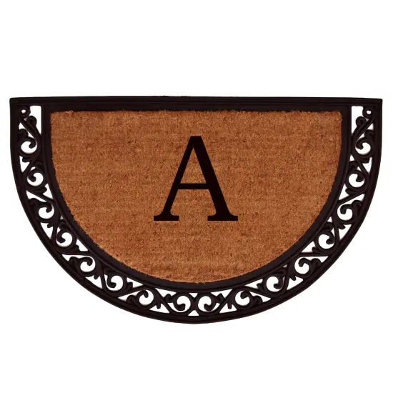 Ornate Scroll Monogram Doormat {2}