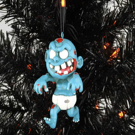 Walking Zombie Baby Halloween Ornament {6}