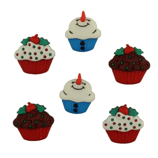 Buttons Galore 50+ Assorted Christmas Buttons for Sewing & Crafts - Set of 6 Button Packs - Christmas Set 3 {6}