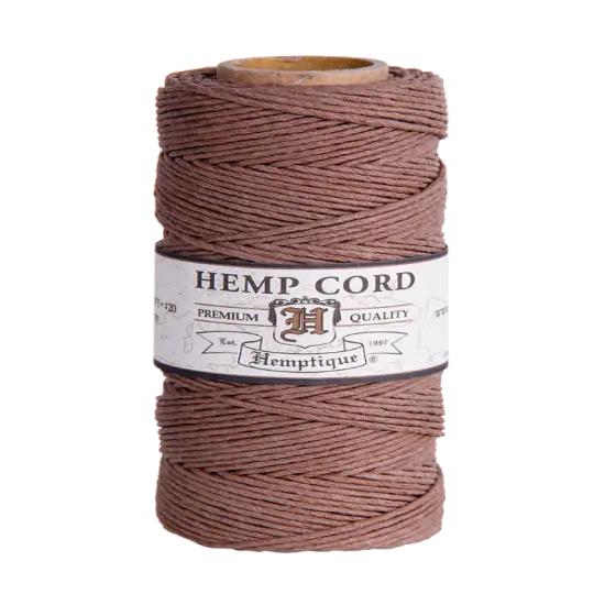 Hemptique 1mm #20 Hemp Cord Spools Jewelry Making Macrame Crochet Crafting Gift Wrapping Light brown {1}