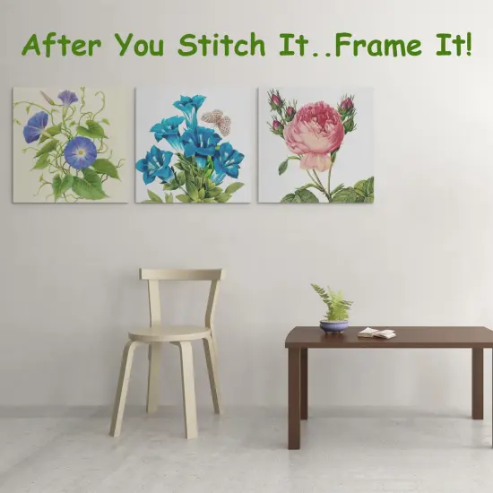 Orenco Originals Redoute Morning Glory Flower -Square Counted Cross Stitch Pattern {5}