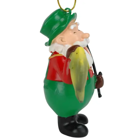 Fishing Santa Claus Christmas Ornament {3}