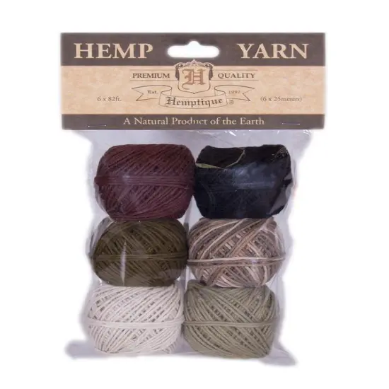 Hemptique Hemp Yarn Bon Bons Eco Friendly Sustainable Naturally Grown Jewelry Bracelet Making Paper Crafting Scrapbooking Bookbinding Mixed Media Crocheting Macrame Seasonal Holiday Gift Wrapping Outdoor Gardening Earth {1}