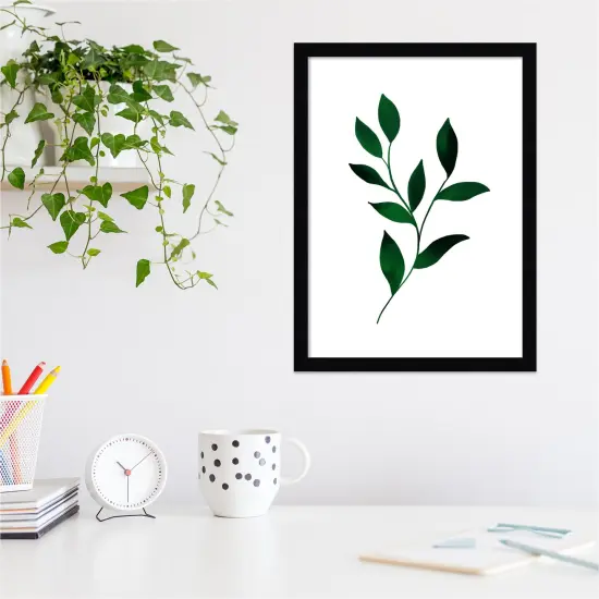 Teal Botanical Nature 4 by The Creative Bunch Studio Wood Framed Wall Art Print {6}