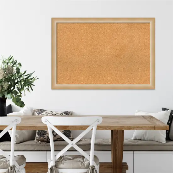 Cork Board, Eva Narrow Frame - Bulletin Board, Organization Board, Pin Board Eva Ombre Gold Narrow {4}