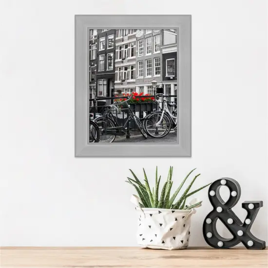 Amanti Art Vista Brushed Nickel Narrow Picture Frame {6}