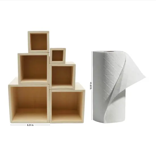 DIY Rainbow Stacking Boxes, Set of 6, Unfinished Wood | Woodpeckers {4}