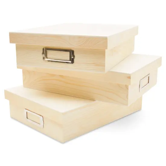 Wooden Box with Lid 12-3/8", Unfinished for Storage & Crafts | Woodpeckers {7}