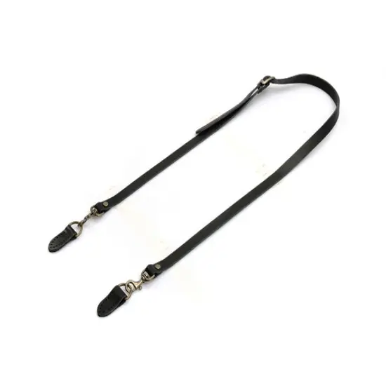 44" ~ 47.7" byhands Genuine Leather Adjustable Crossbody Bag Strap with Leather Tab (40-1150) Brown {2}