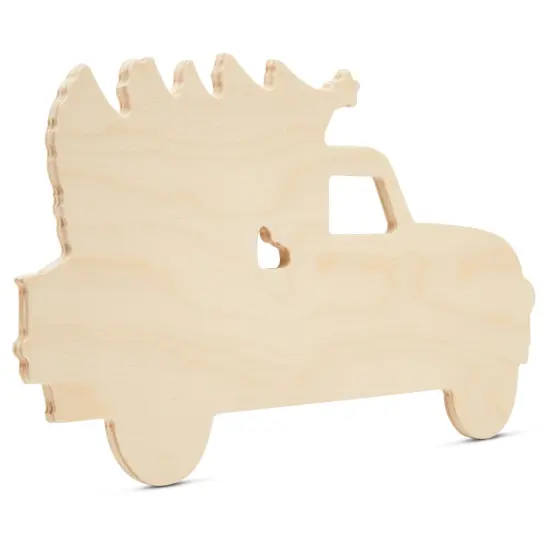 Christmas Pickup Truck Cutout, 12" DIY Wood Christmas Crafts/Decor | Woodpeckers {3}
