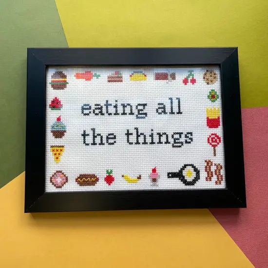 Eating All The Things Counted Cross Stitch Kit {2}