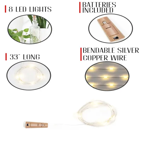 Perfect Holiday 10 Pack 8 LED Bottle Lights {4}