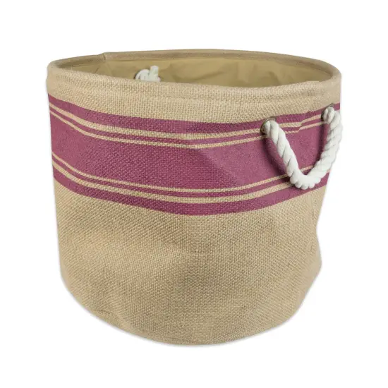 DII Burlap Bin Border Wine Round Large {1}