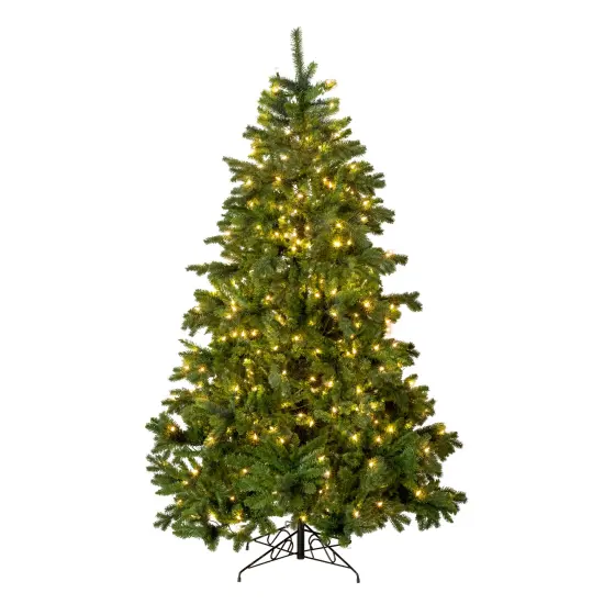 Perfect Holiday Pre-lit Calgary Spruce Artificial Christmas Tree {1}