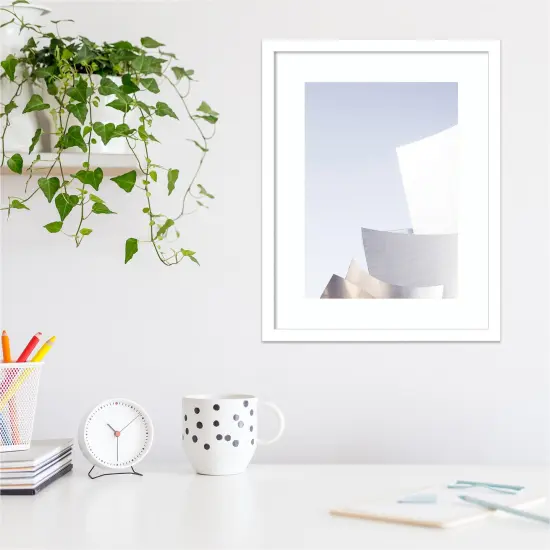 Contemporary City by Caroline Mint Wood Framed Wall Art Print {4}