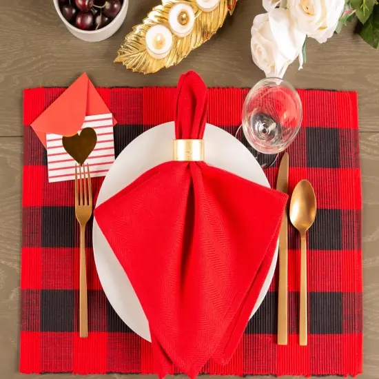 DII Red Buffalo Check Ribbed Placemat (Set of 6) {2}