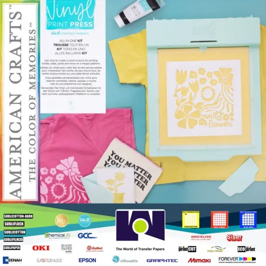 We R Memory Keepers Vinyl Print Press All-In-One Screen / Print Kit 60000722 {1}