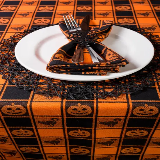 DII Halloween Woven Check Tablecloth {2}