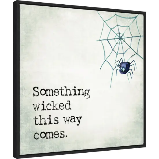 Something Wicked Spider by Amanti Art Portfolio 22-in. W x 22-in. H. Canvas Wall Art Print Framed in Black {1}
