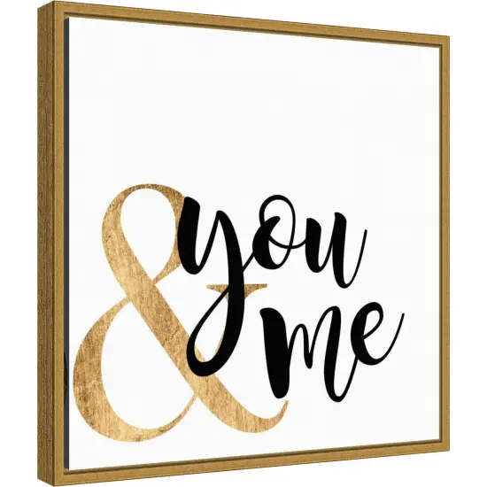Love Quotes II by Anna Hambly 16-in. W x 16-in. H. Canvas Wall Art Print Framed in Gold {1}