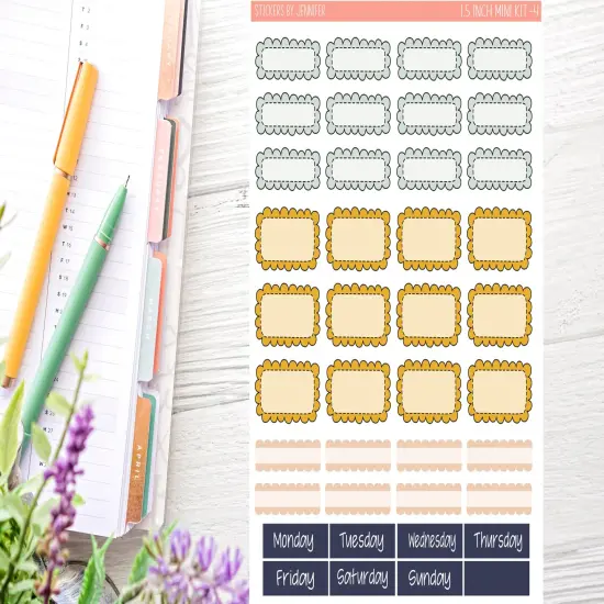 Boho Planner Sticker Kit (for 7x9 vertical planners)&hellip; {3}