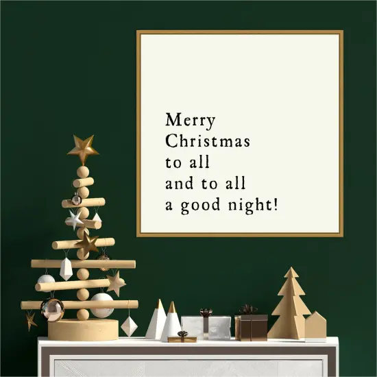 Merry Christmas To All by Amanti Art Portfolio 22-in. W x 22-in. H. Canvas Wall Art Print Framed in Gold {4}