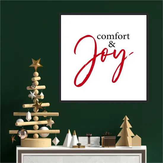 Comfort and Joy by Amanti Art Portfolio 22-in. W x 22-in. H. Canvas Wall Art Print Framed in Black {4}