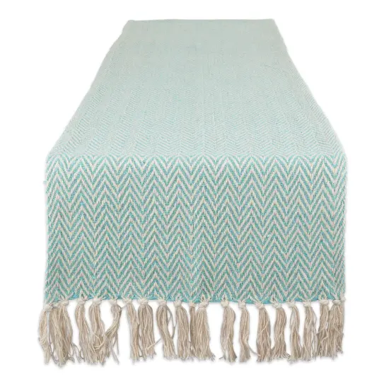 DII Artichoke Green Braided Stripe Table Runner 15x72 {1}
