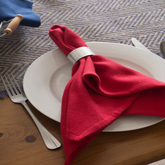 DII French BlueChevron Burlap Table Runner {2}