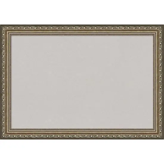 Cork Board, Parisian Silver Wood Frame - Bulletin Board, Organization Board, Pin Board Grey Cork {1}