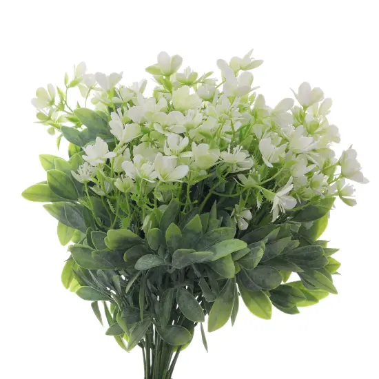 Grand Verde Wildflowers Artificial Flowers Real Touch Bouquets Faux Ranunculus Bulk Greenery, 10pcs White {3}