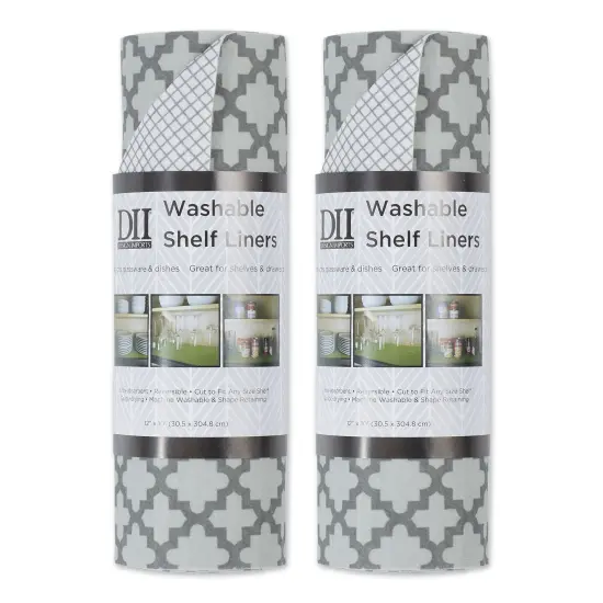 DII Gray Lattice Shelf Liner (Set of 2) {1}