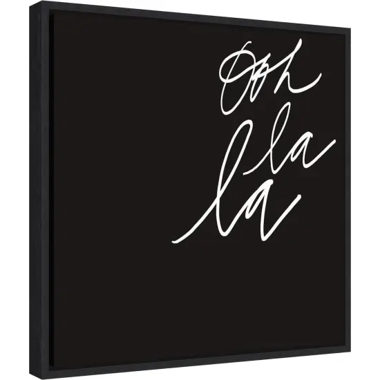 Ooh II by Anna Hambly 16-in. W x 16-in. H. Canvas Wall Art Print Framed in Black {1}
