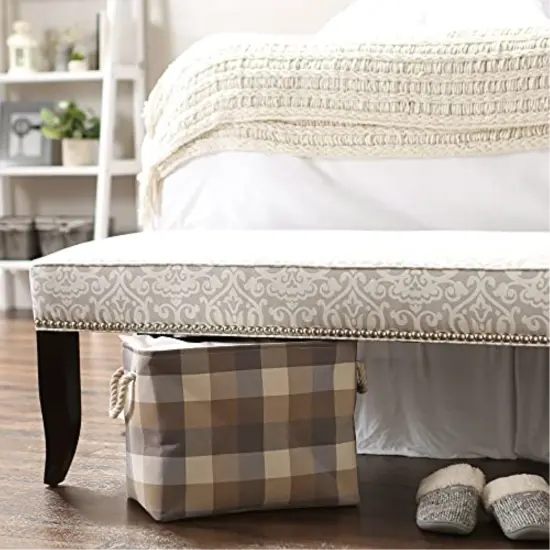 DII Polyester Bin Tri Color Stone Rectangle Medium 16"x10"x12" {5}