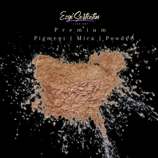 Premium Pigment Powder 50g | Authentic Unique & Bright Pearlescent Metallic and Neon Colors | Especially Formulated for Artwork, Resin, Slime, Plasticine and more by Ezgi Sertcetin Peach {1}