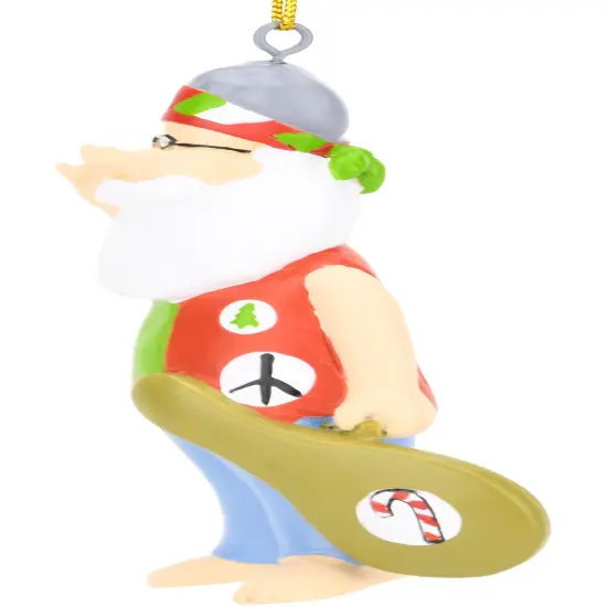Hippie Santa Resin Christmas Ornament {3}