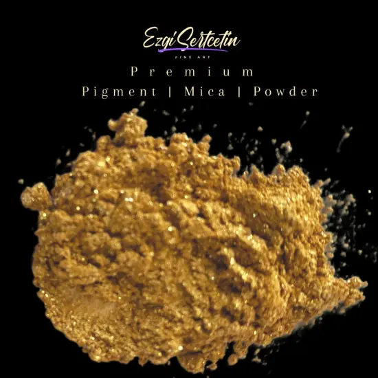 Premium Pigment Powder 50g | Authentic Unique & Bright Pearlescent Metallic and Neon Colors | Especially Formulated for Artwork, Resin, Slime, Plasticine and more by Ezgi Sertcetin Parmigiana {1}