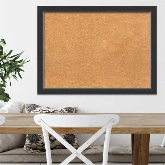 Cork Board, Corvino Narrow Black Wood Frame - Bulletin Board, Organization Board, Pin Board {4}