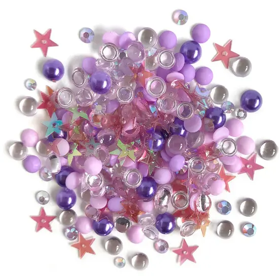 Buttons Galore Sparkletz&reg; Embellishments Bundle, Iridescent Diamonds, Half Pearls, Sequins & Seed Beads Aloha -50 Grams {6}
