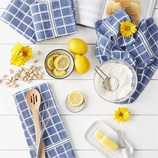 DII PE-Coated Cotton Polyester Laundry Bin Stripe Aqua Rectangle Extra Large 12.5x17.5x10.5 (Set of 2) {4}