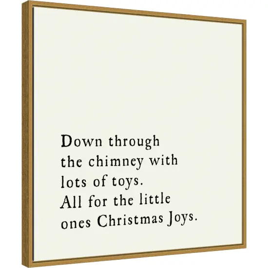 Down Through the Chimney by Amanti Art Portfolio 22-in. W x 22-in. H. Canvas Wall Art Print Framed in Gold {1}