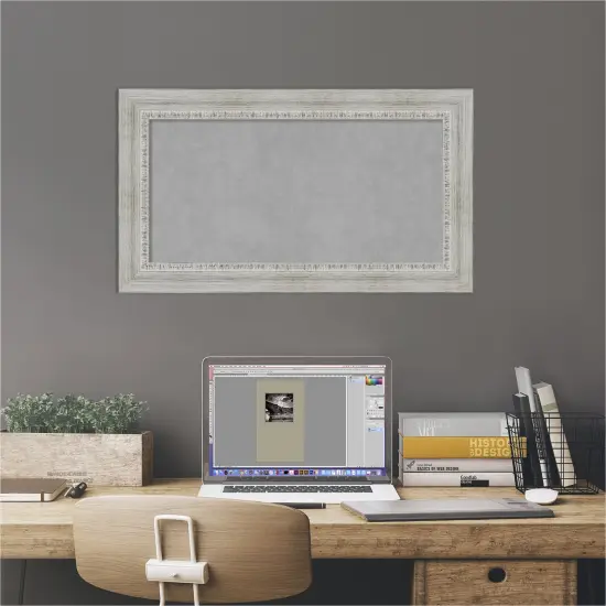 Magnetic Boards, Home Office Boards (28x16 in.) Rustic White Wash Framed Organization Boards {5}