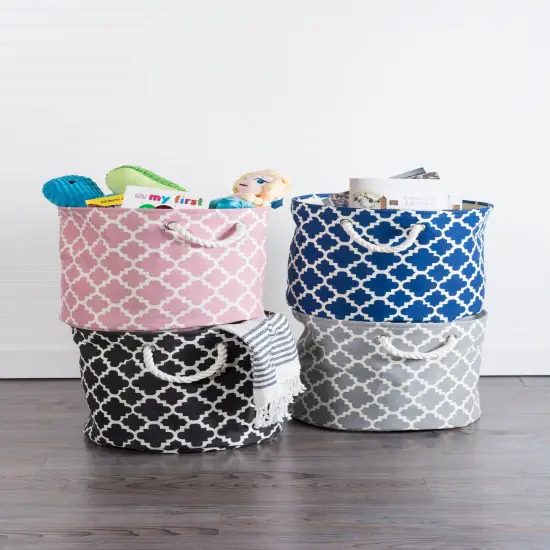 DII Blue Ikat Outdoor Tablecloth With Zipper 52 Round {2}